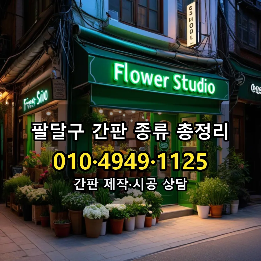 간판 종류 총정리 시공 사진